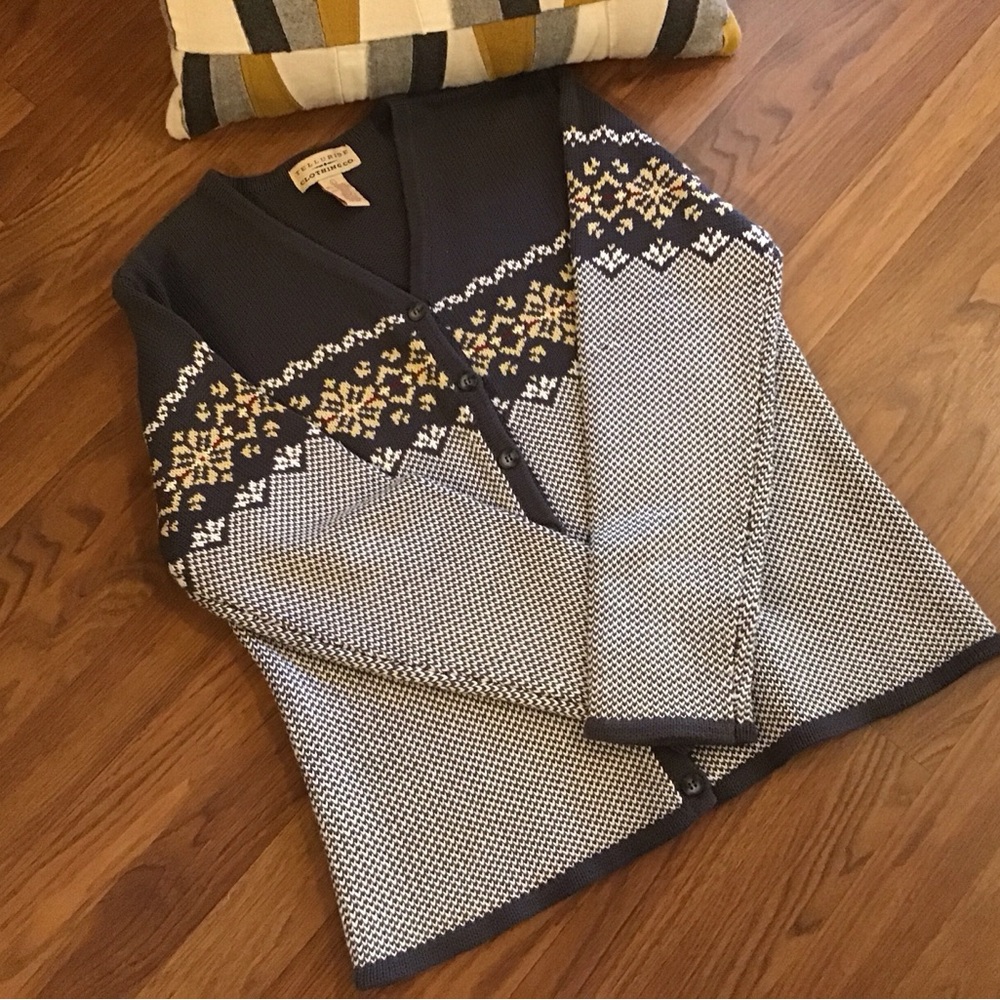 Vintage Telluride Cothing Co. Fair Isle knit sweater cardigan